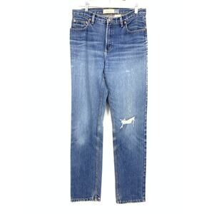 Vintage GAP Original Fit Jeans Womens Sz 30" Long Medium Wash Denim Distressing